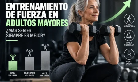 Entrenamiento de fuerza en adultos mayores: un volumen bajo puede ser suficiente para la función y la masa muscular